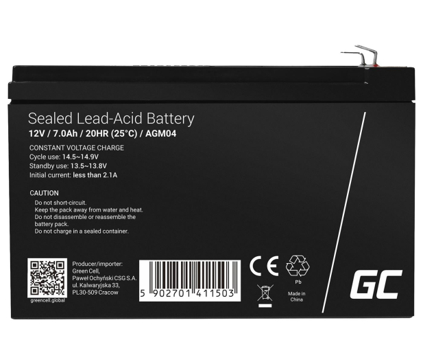 Green Cell Akumulator AGM  12V 7Ah - 547916 - zdjęcie 2